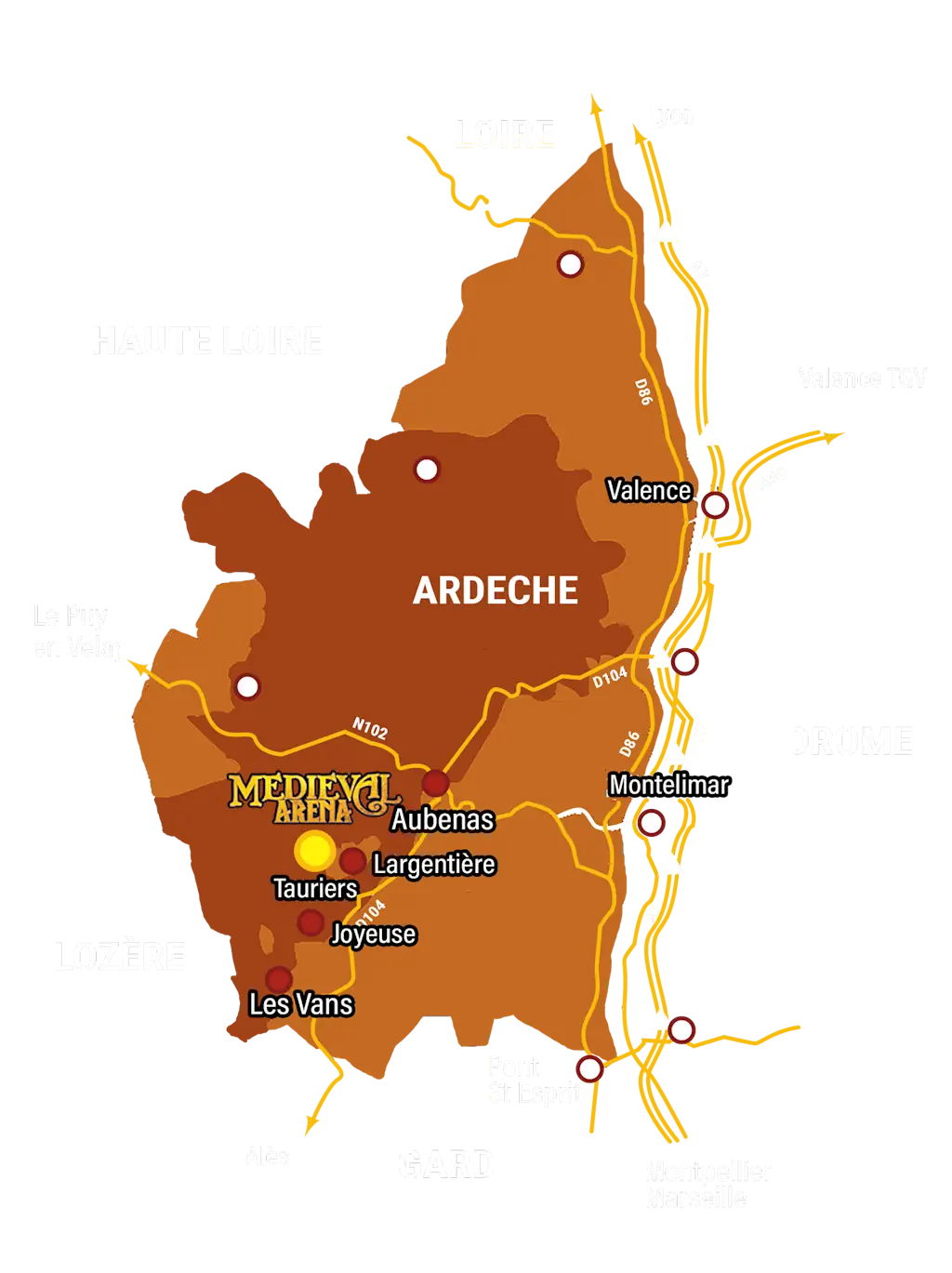 Carte accès Médieval Arena